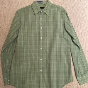 Green button down dress shirt